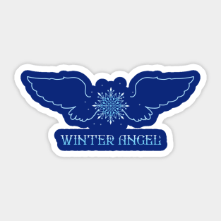 Winter Angel Wings Sticker